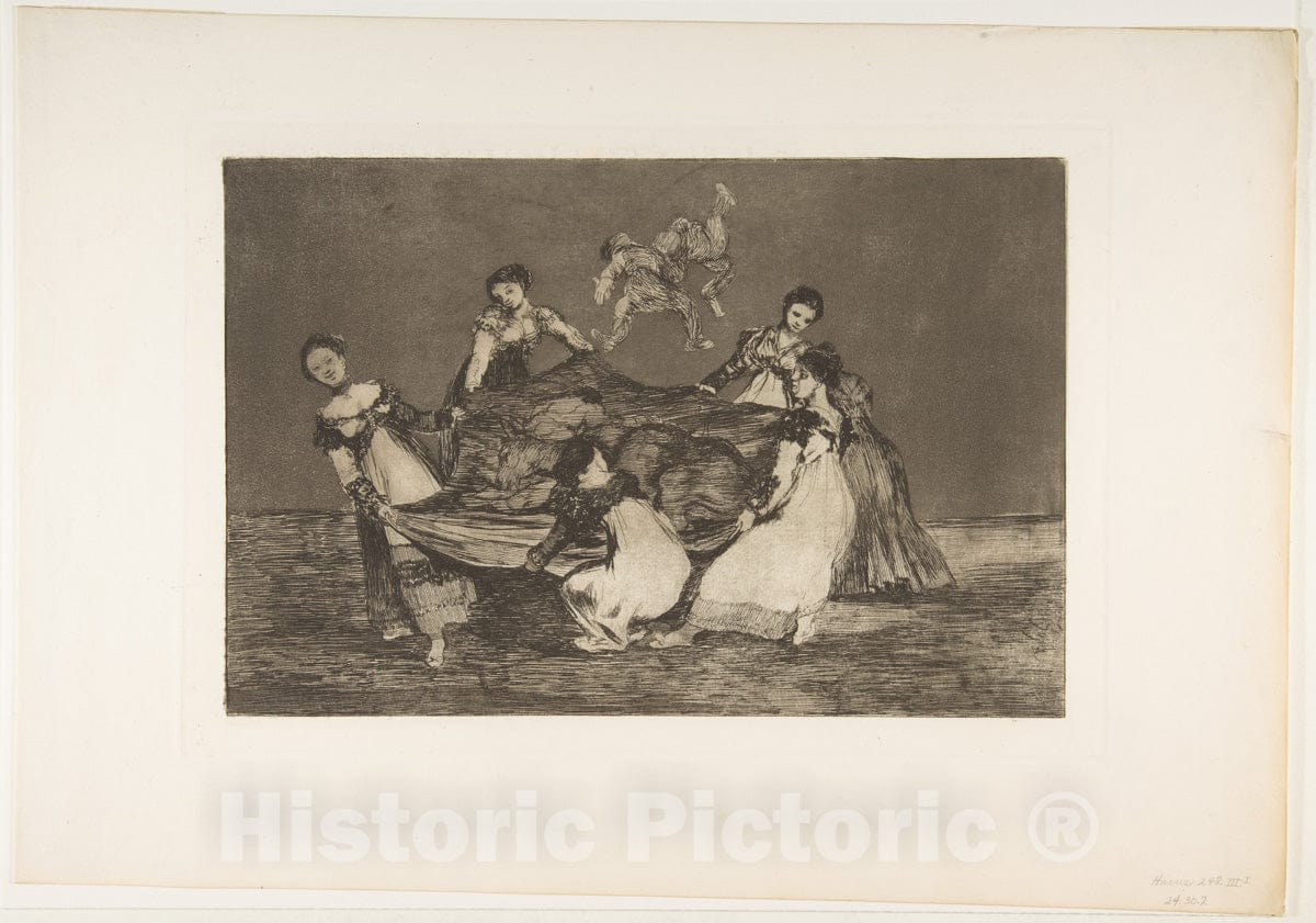 Art Print : Goya - Plate 1 from The 'Disparates': Feminine Folly. 2 : Vintage Wall Art