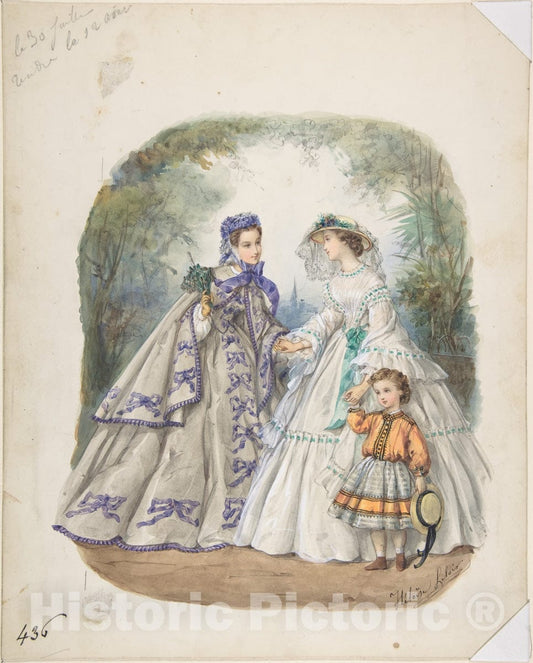 Art Print : Hélöise Leloir - Illustration for a French Fashion Magazine : Vintage Wall Art