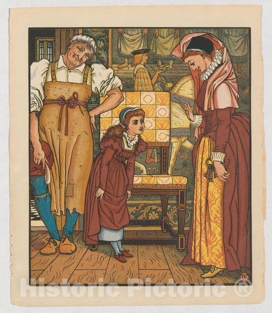 Art Print : Walter Crane - Goody Two Shoes' Picture Book : Vintage Wall Art