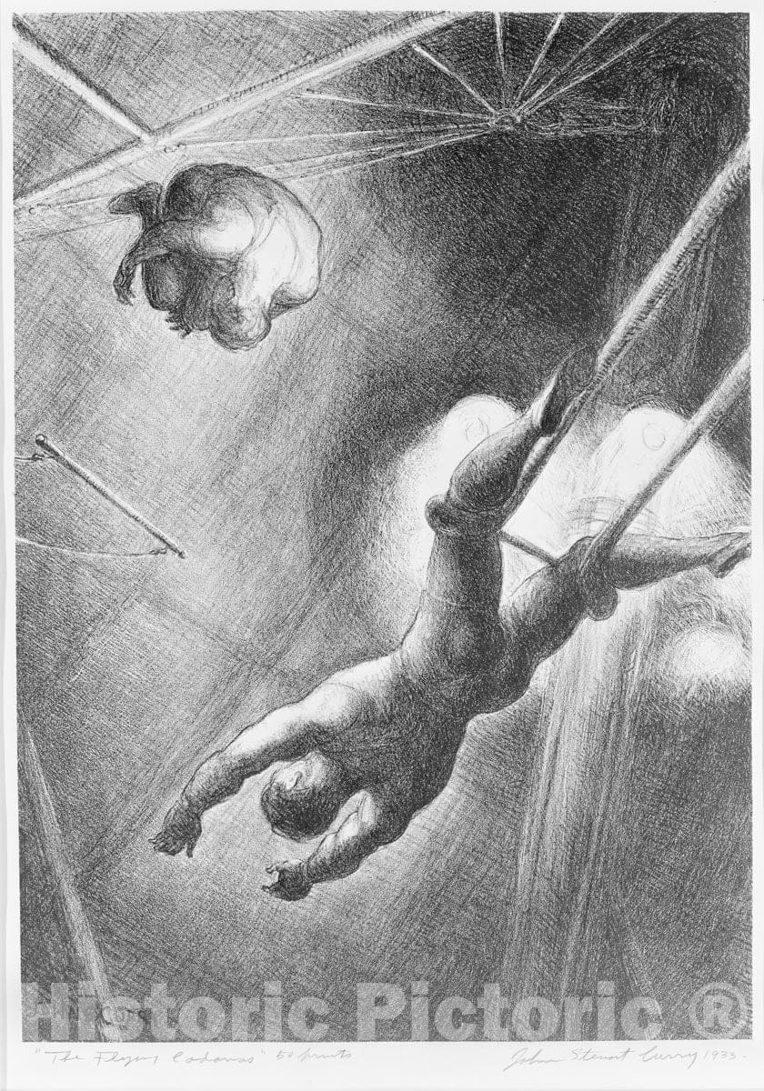 Art Print : John Steuart Curry - The Flying Codoras : Vintage Wall Art