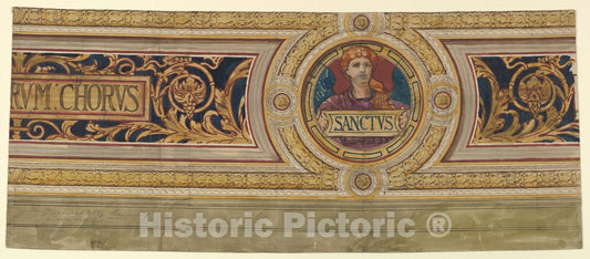 Art Print : H. Stannus - Frieze Decoration: Sanctus : Vintage Wall Art
