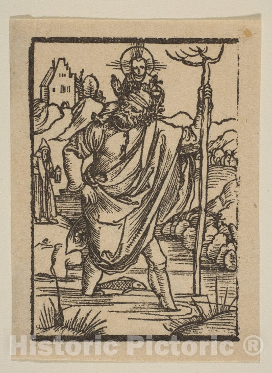 Art Print : Albrecht Dürer - Saint Christopher 3 : Vintage Wall Art