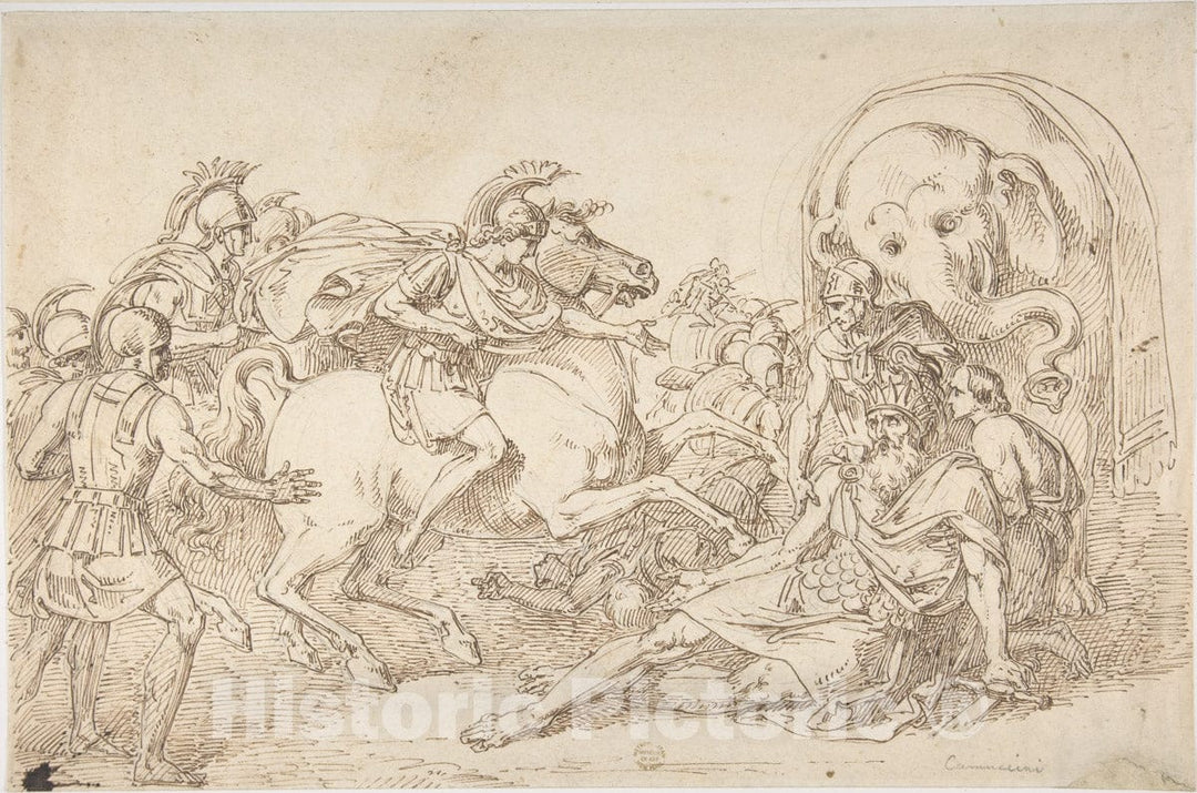 Art Print : Vincenzo Camuccini - Alexander and Porus : Vintage Wall Art