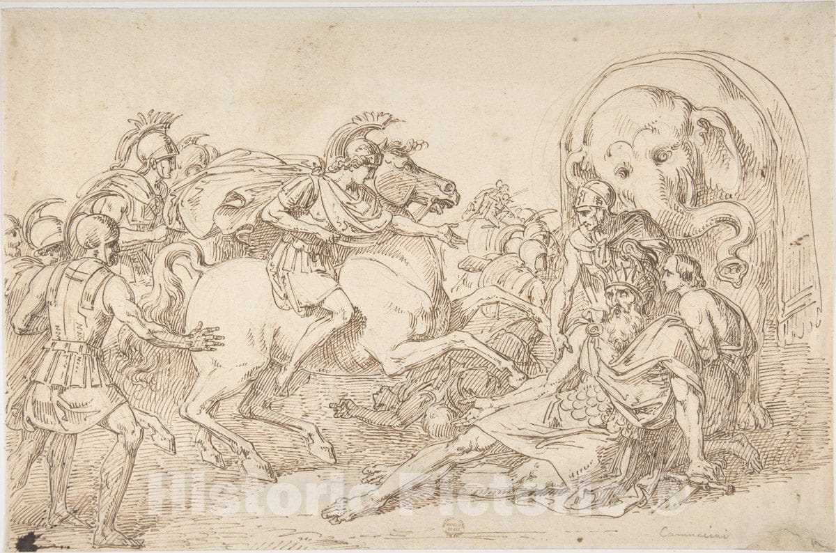Art Print : Vincenzo Camuccini - Alexander and Porus : Vintage Wall Art
