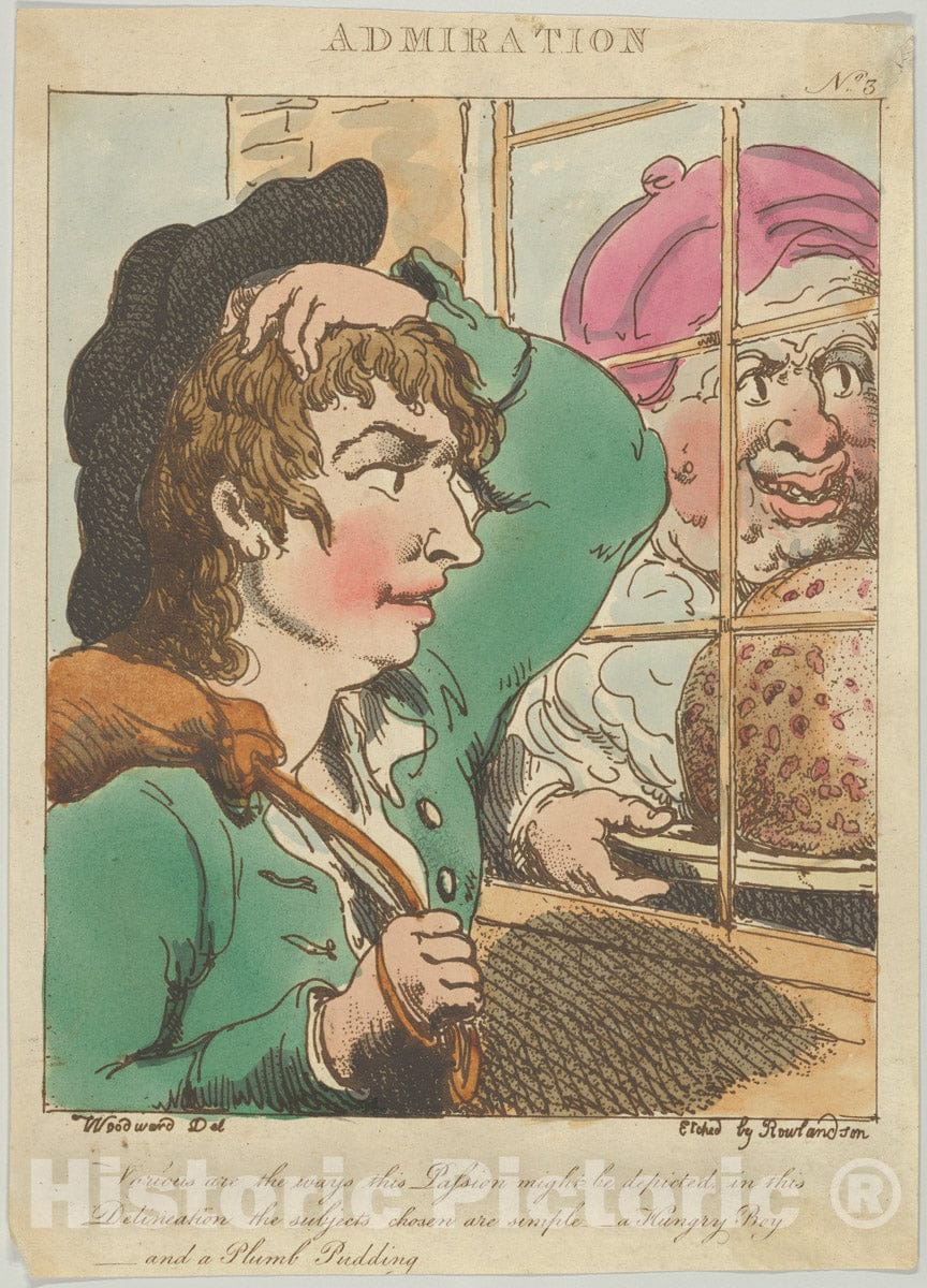 Art Print : Thomas Rowlandson - Admiration 1 : Vintage Wall Art