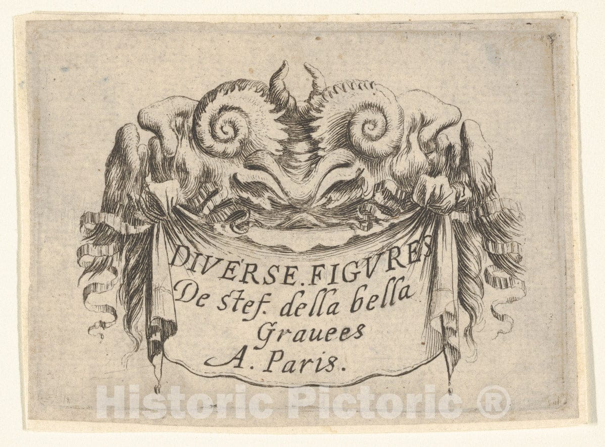 Art Print : François Chauveau - Title for a Set of Copies After Various Artists : Vintage Wall Art