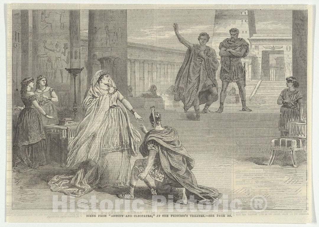 Art Print : Arthur Hopkins - Scene from Antony and Cleopatra, at The Princess’s Theatre, from Illustrated London News : Vintage Wall Art