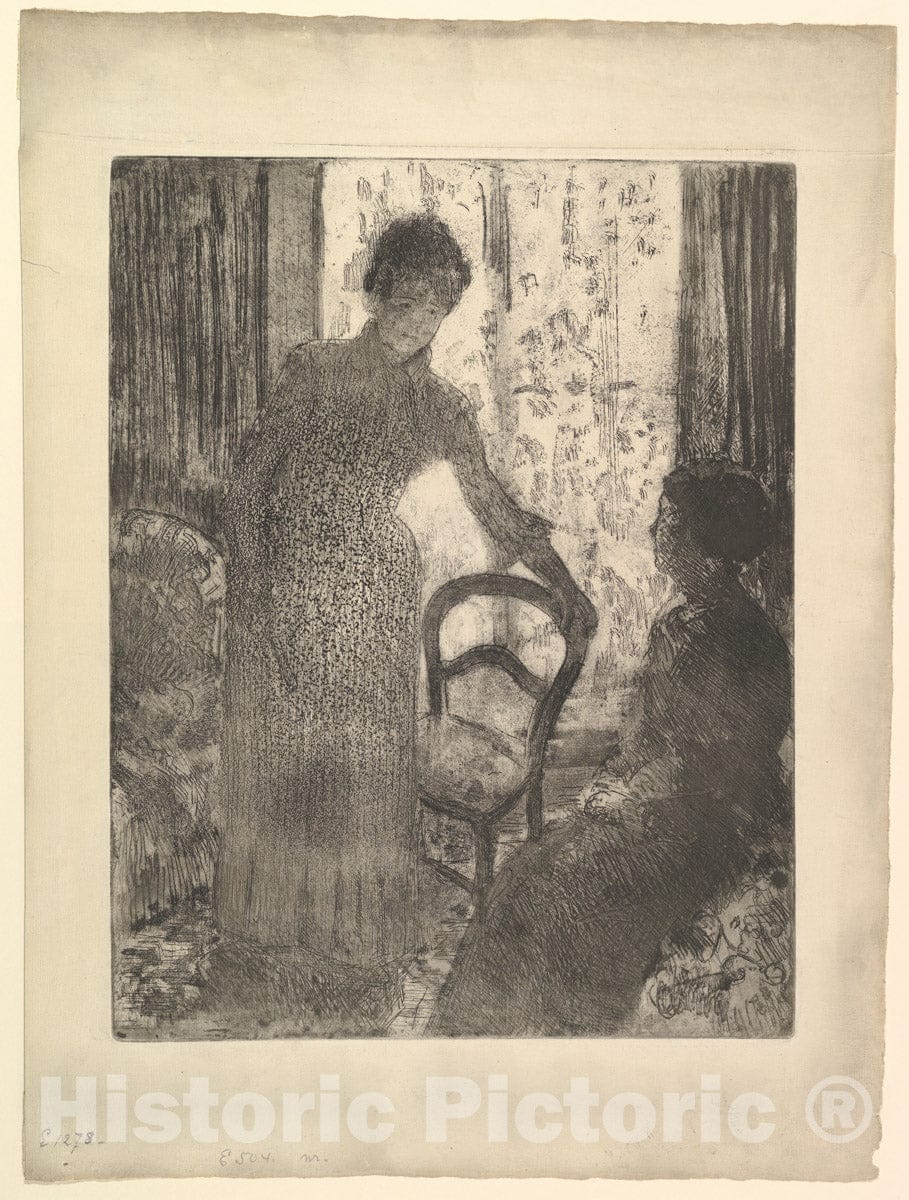 Art Print : Mary Cassatt - The Visitor : Vintage Wall Art