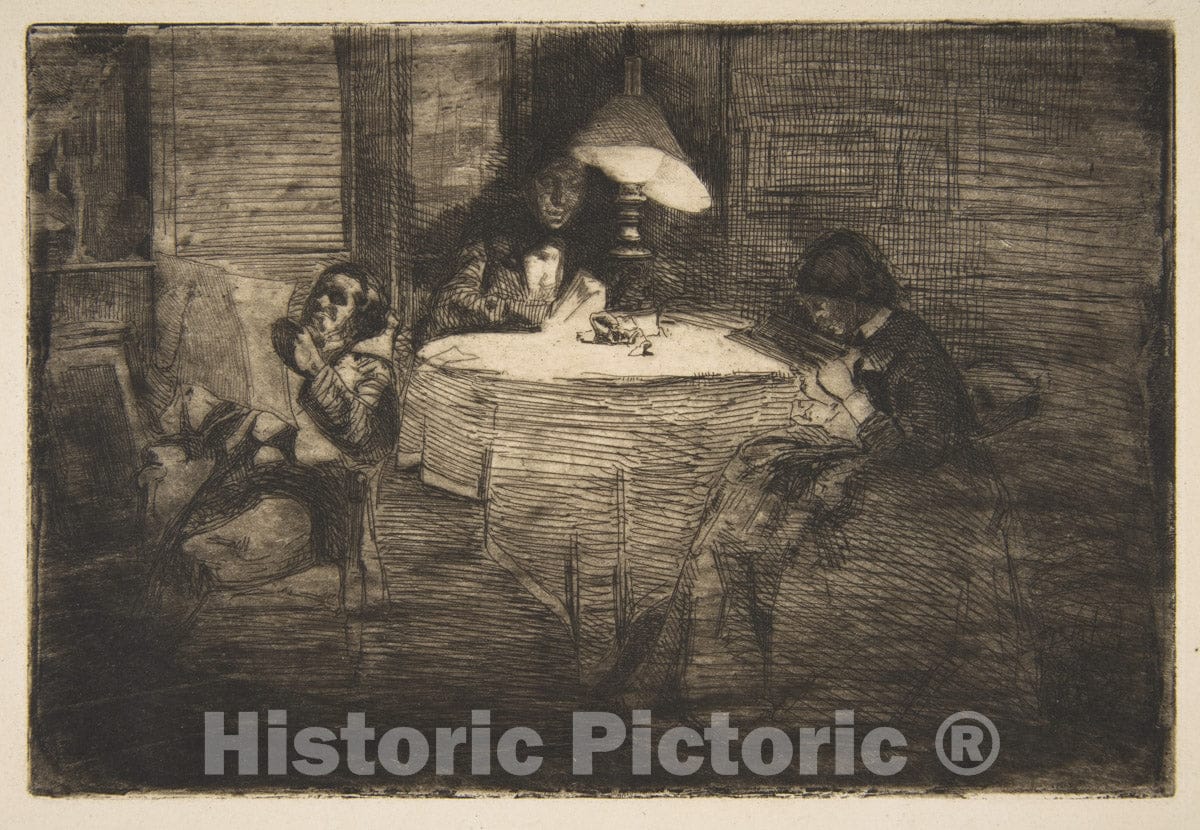 Art Print : James McNeill Whistler - The Music Room 2 : Vintage Wall Art