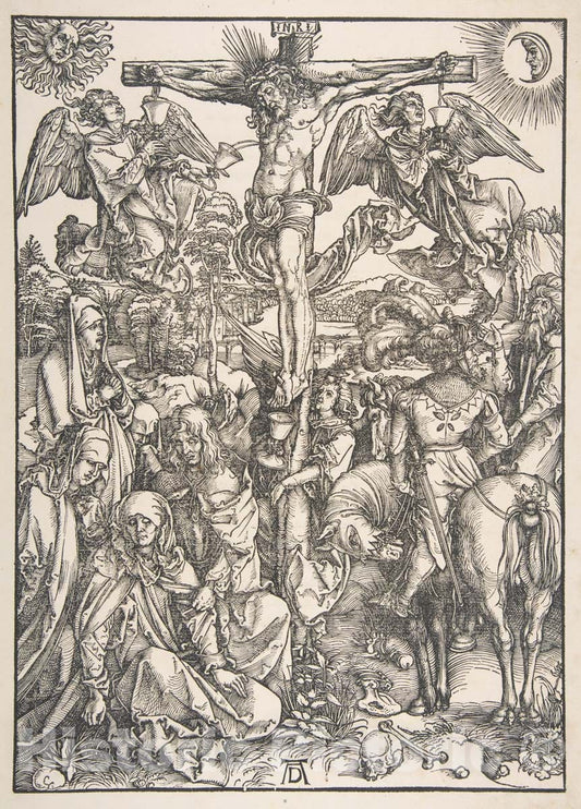 Art Print : Albrecht Dürer - The Crucifixion, from The Large Passion 2 : Vintage Wall Art