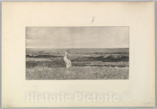 Art Print : Max Klinger - Am Meer, from The Series Intermezzi : Vintage Wall Art