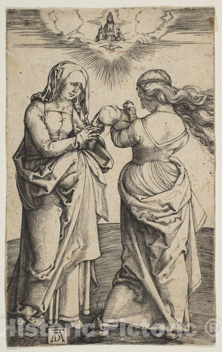 Art Print : Albrecht Dürer - The Virgin and Child with The Infant Christ and Saint Anne : Vintage Wall Art
