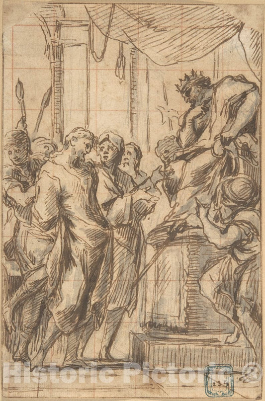 Art Print : Thomas Blanchet - Christ Before Pilate : Vintage Wall Art