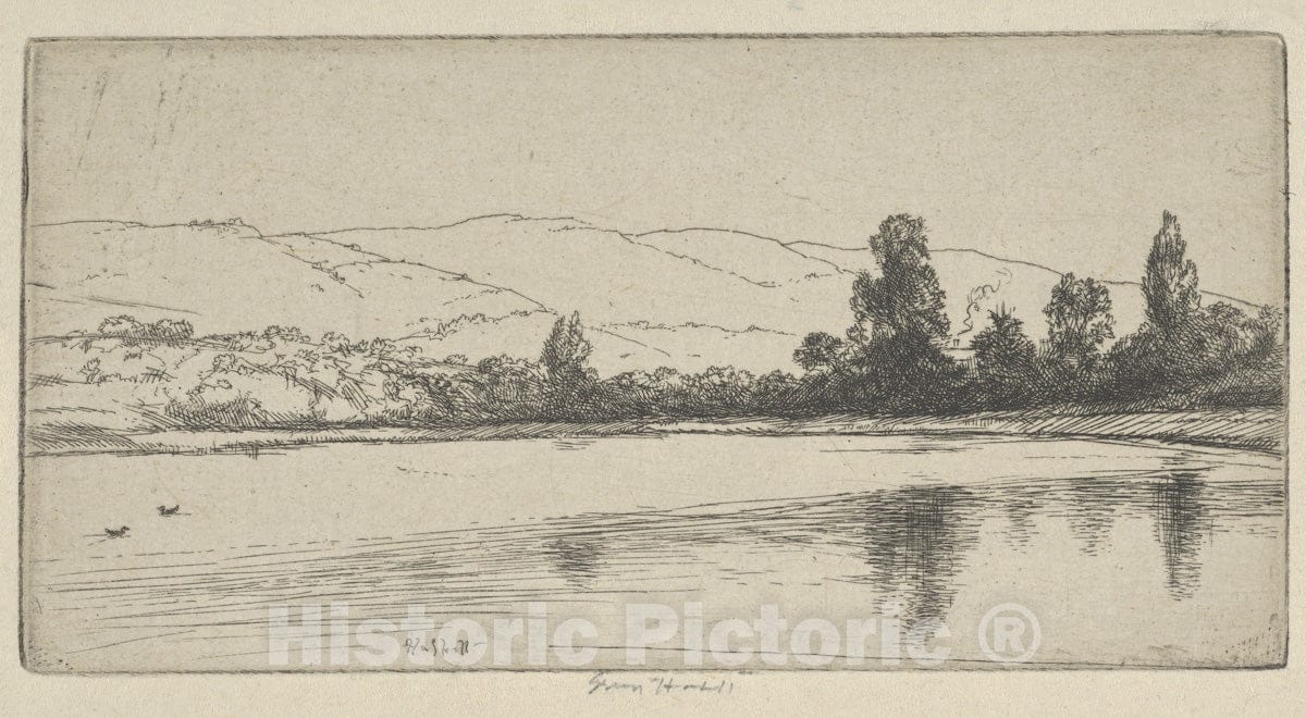 Art Print : Ernest Haskell - Among The Hills : Vintage Wall Art