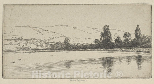 Art Print : Ernest Haskell - Among The Hills : Vintage Wall Art