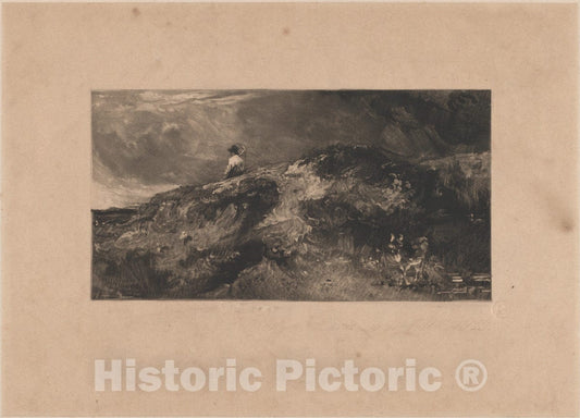 Art Print : David Lucas - Hampstead Heath 3 : Vintage Wall Art