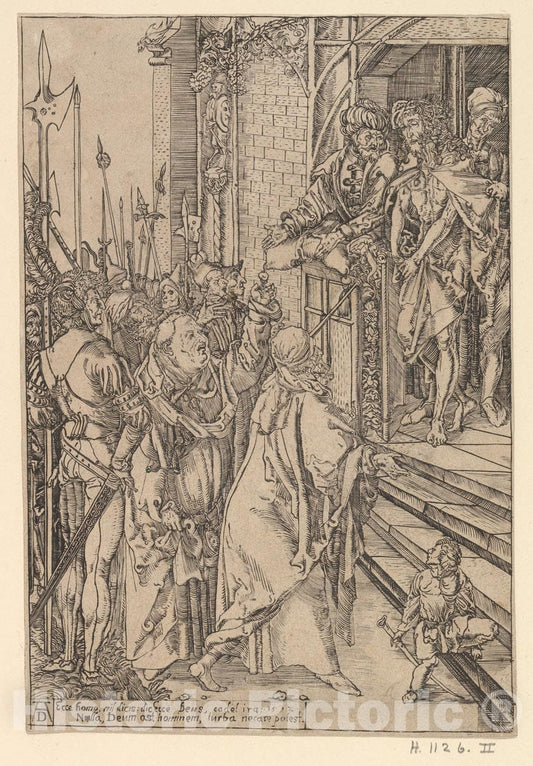 Art Print : Albrecht Dürer - ECCE Homo (Reverse Copy) : Vintage Wall Art