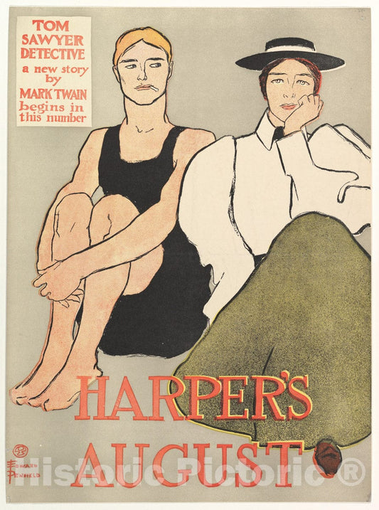 Art Print : Edward Penfield - Harper's: August 1 : Vintage Wall Art