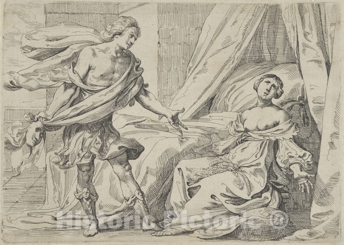Art Print : Johann Liss - Cephalus and Procris : Vintage Wall Art