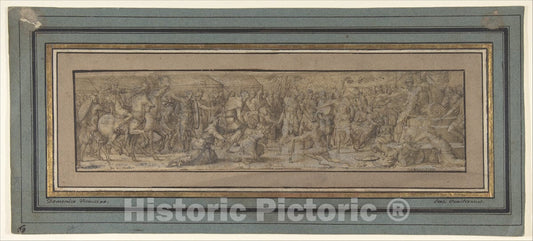 Art Print : Jean Cousin The Elder - Cassandra preventing Deiphobe from Killing Paris : Vintage Wall Art