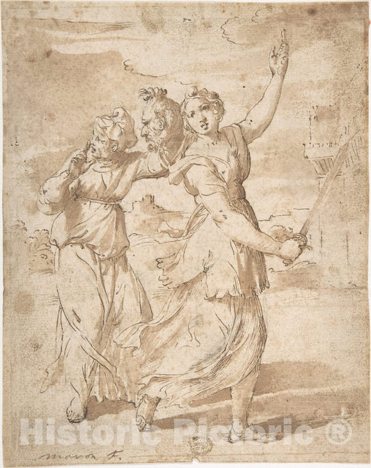 Art Print : Anton von Maron - Judith with The Head of Holofernes : Vintage Wall Art