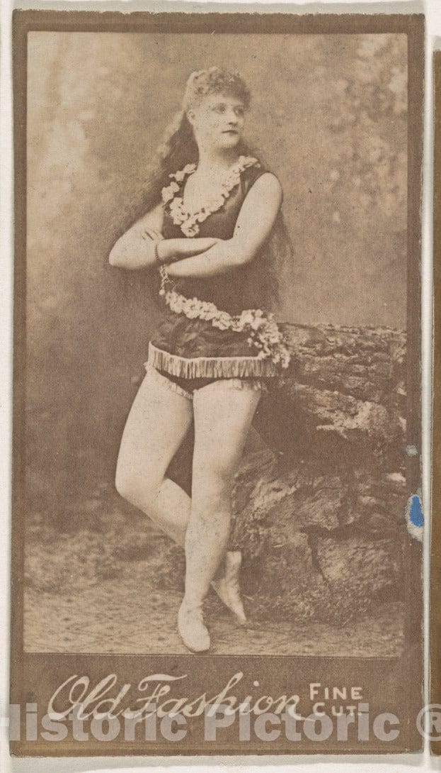 Photo Print : Actress Standing with arms Crossed, from The Actresses Series (N664) Promoting Old Fashion Fine Cut Tobacco 1 : Vintage Wall Art