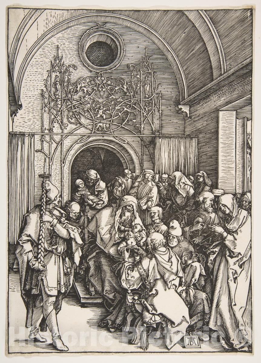 Art Print : Albrecht Dürer - The Circumcision, from The Life of The Virgin 2 : Vintage Wall Art