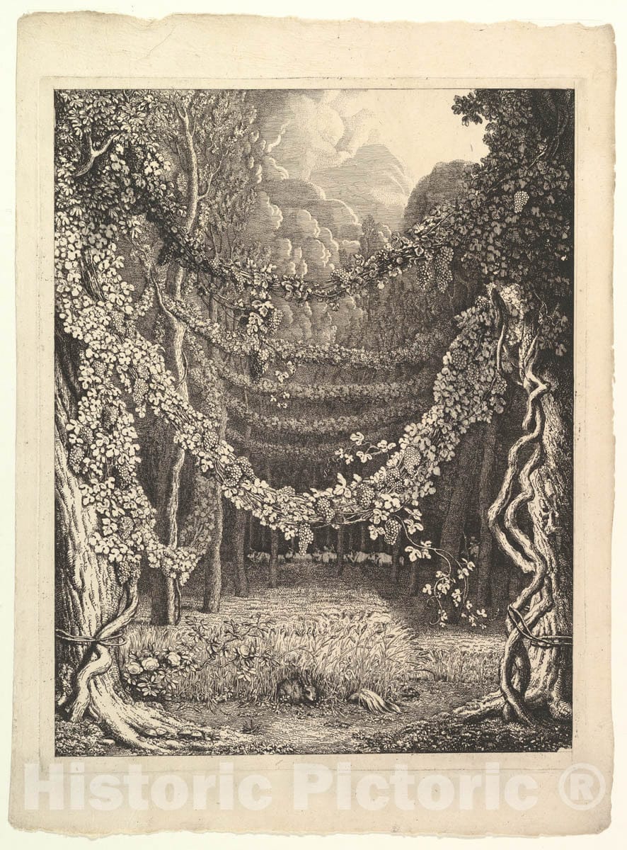 Art Print : Frontispiece for Heft IV of Homer nach Antiken gezeichnet, Göttingen - Artist: Johann Heinrich Wilhelm Tischbein - Created: c1796 : Vintage Wall Art