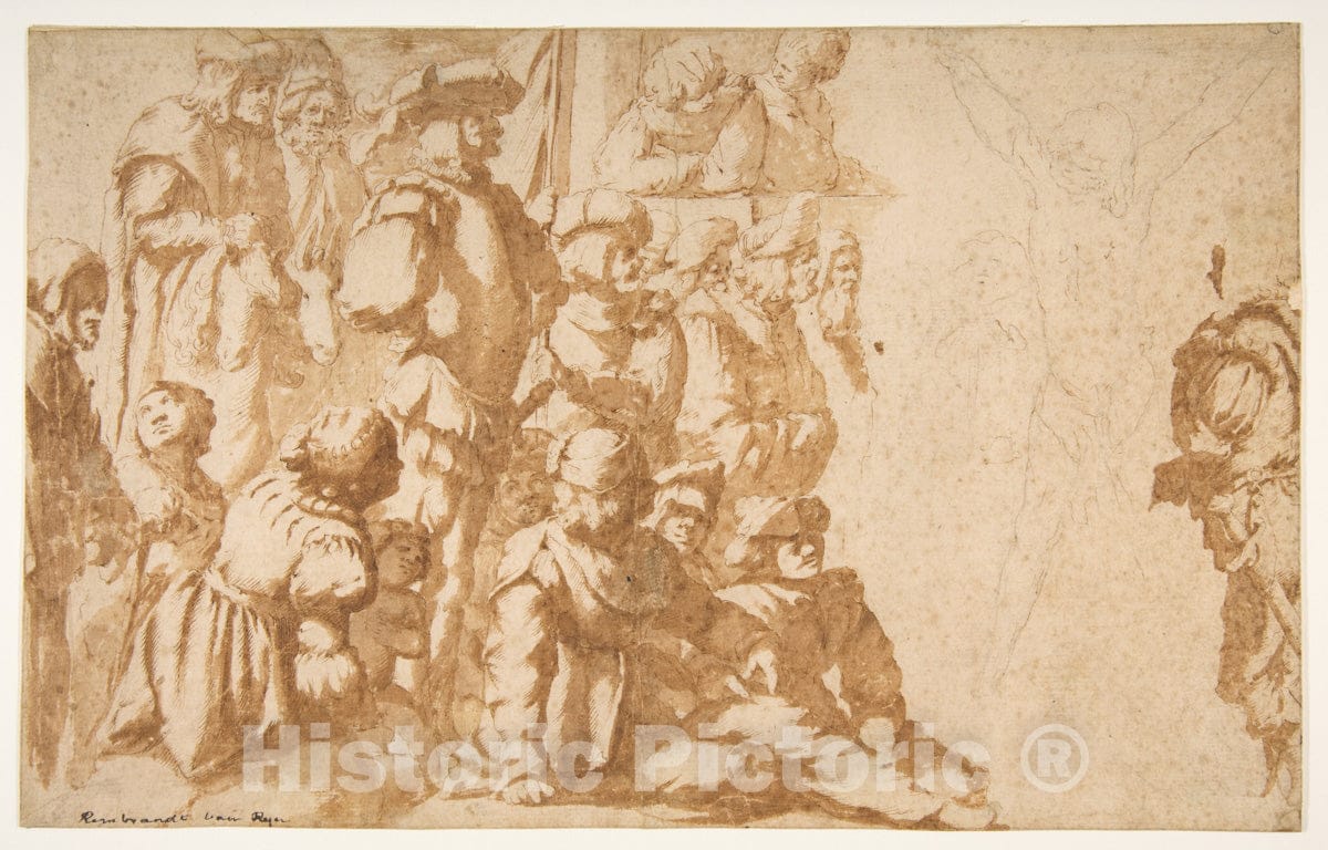 Art Print : Giovanni Battista Spinelli - The Martydrom of St. Andrew : Vintage Wall Art