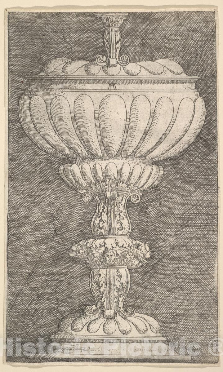 Art Print : Albrecht Altdorfer - Design for a Covered Goblet : Vintage Wall Art