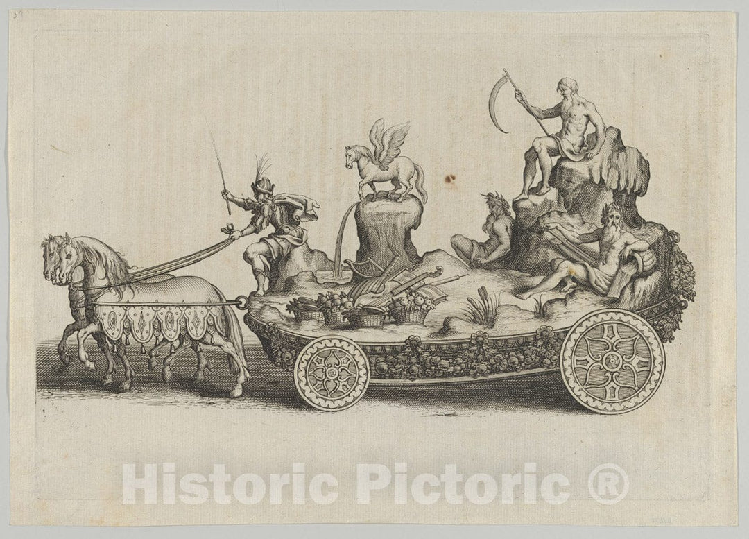 Art Print : Design for a Float - Artist: Melchior Tavernier - Created: 1629 : Vintage Wall Art