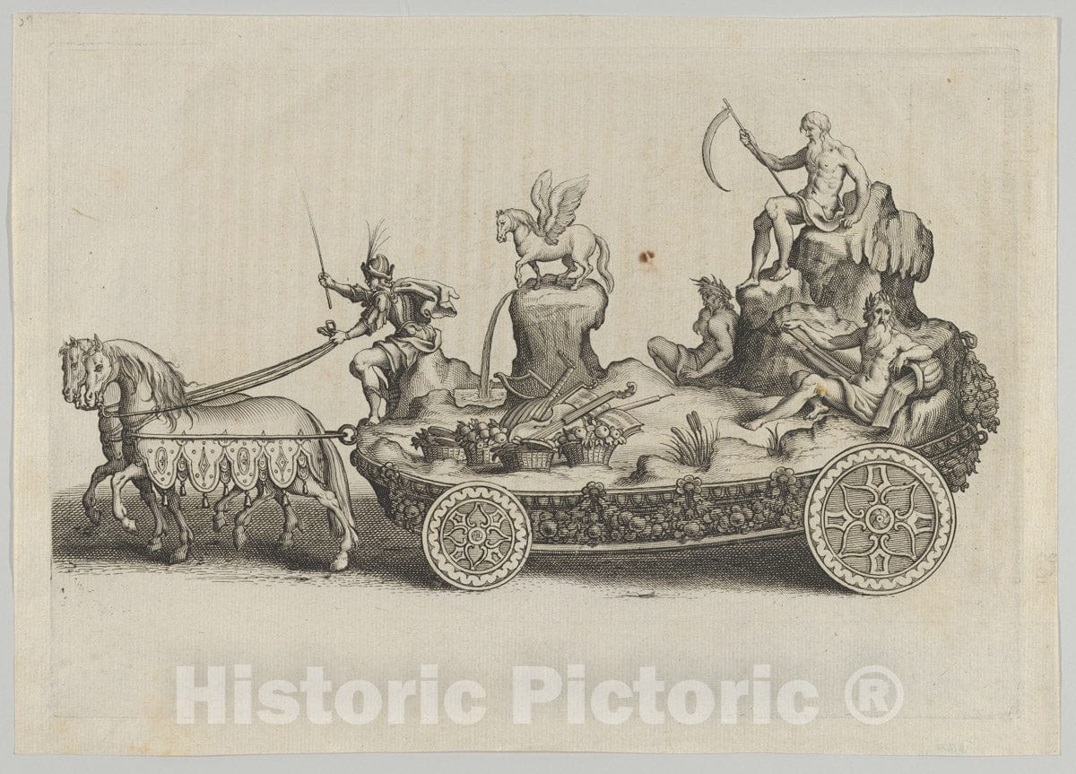 Art Print : Design for a Float - Artist: Melchior Tavernier - Created: 1629 : Vintage Wall Art