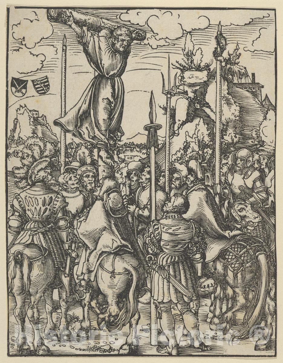 Art Print : Lucas Cranach The Elder - Bartholomew from The Martyrdom of The Twelve Apostles : Vintage Wall Art