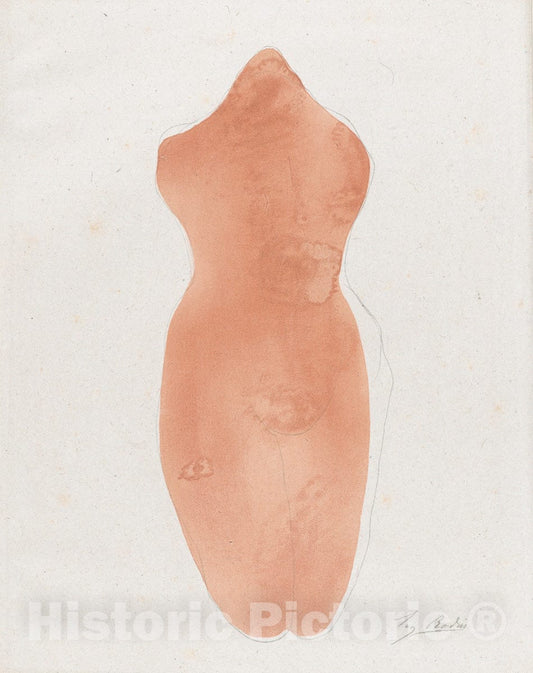 Art Print : Auguste Rodin - Frontispiece for Le Jardin des Supplices 2 : Vintage Wall Art