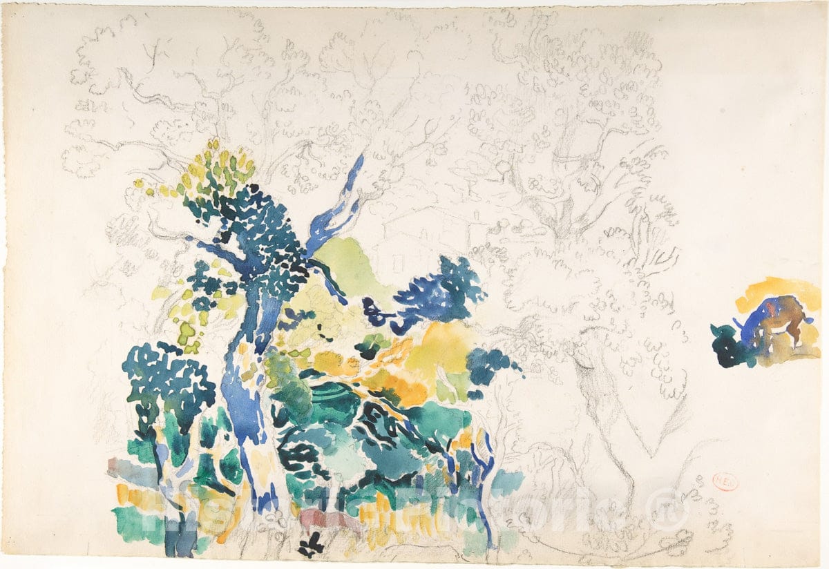 Art Print : Henri-Edmond Cross (Henri-Edmond Delacroix) - Landscape 1 : Vintage Wall Art