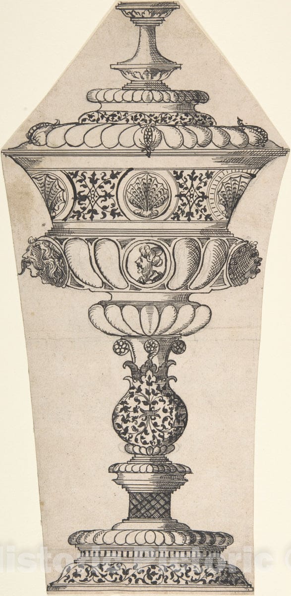 Art Print : Italian, 19th Century - Covered Cup : Vintage Wall Art