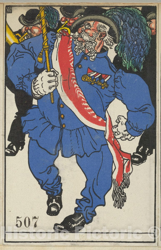 Art Print : Moriz Jung - Consecration of The Colors (Fahnenweihe) : Vintage Wall Art