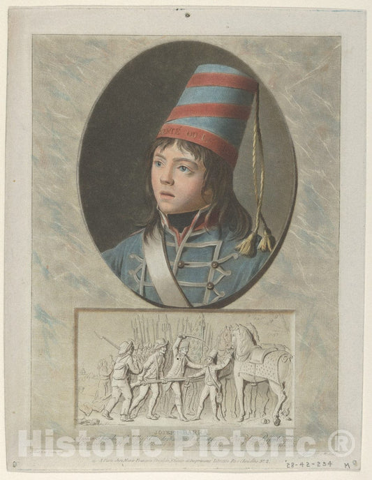 Art Print : Pierre Michel Alix - Joseph Barra After F. Garnerey : Vintage Wall Art