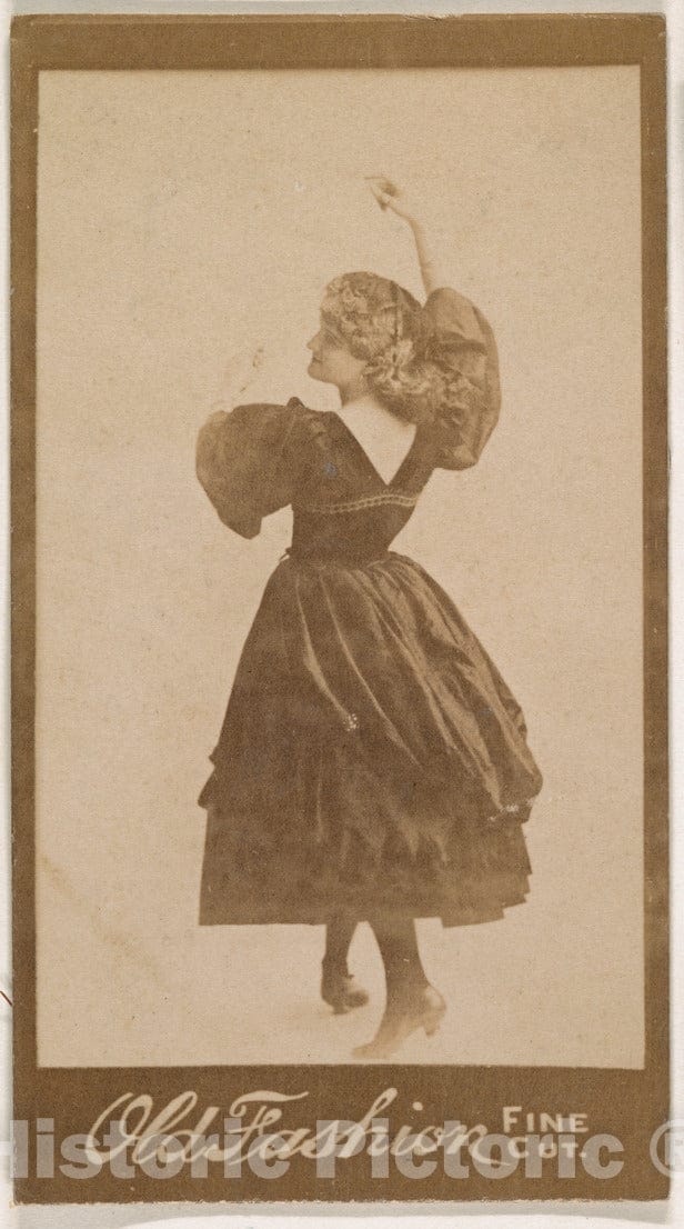 Photo Print : Dancer, from The Actresses Series (N664) Promoting Old Fashion Fine Cut Tobacco 1 v.2 : Vintage Wall Art