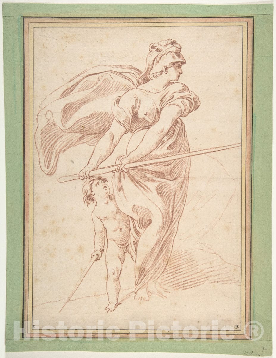 Art Print : Edme Bouchardon - La Guerre : Vintage Wall Art
