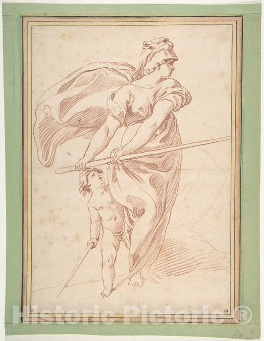 Art Print : Edme Bouchardon - La Guerre : Vintage Wall Art