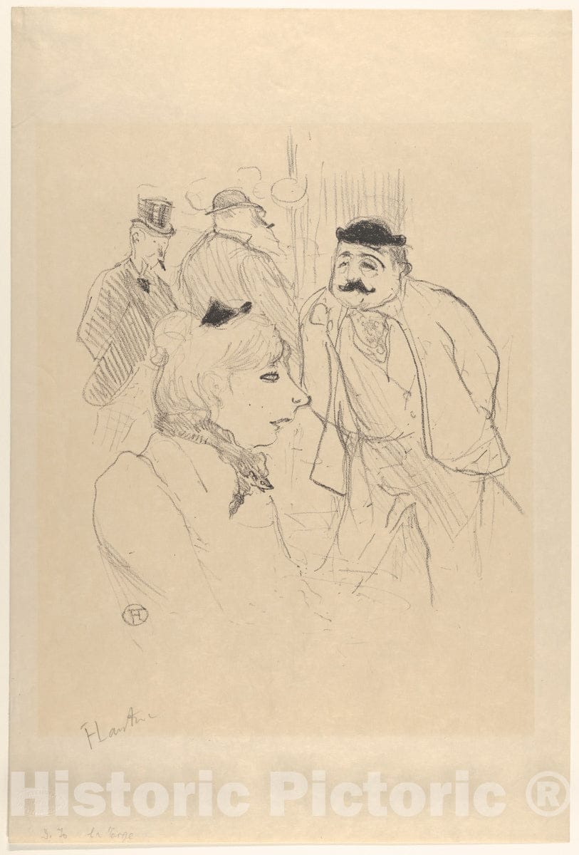 Art Print : Henri de Toulouse-Lautrec - La Tige, Moulin Rouge : Vintage Wall Art