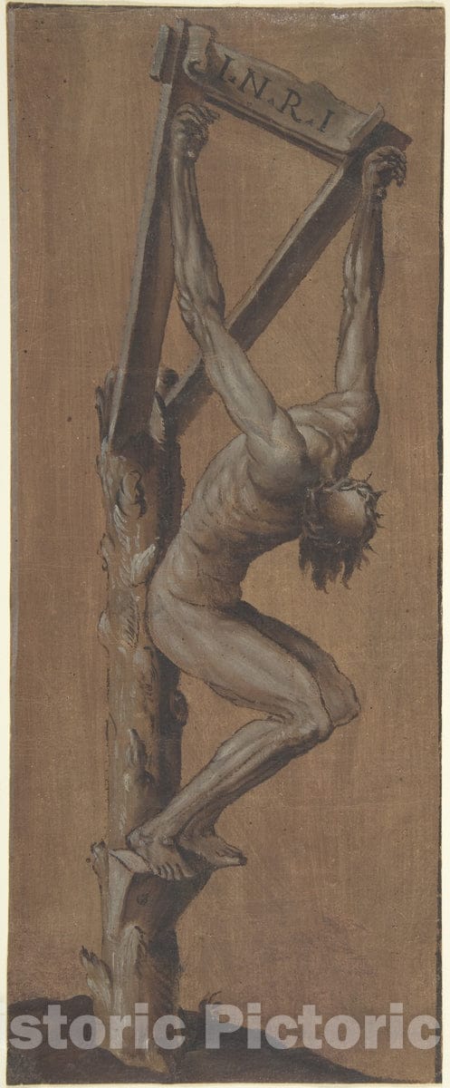 Art Print : Anonymous - Christ on the Cross : Vintage Wall Art