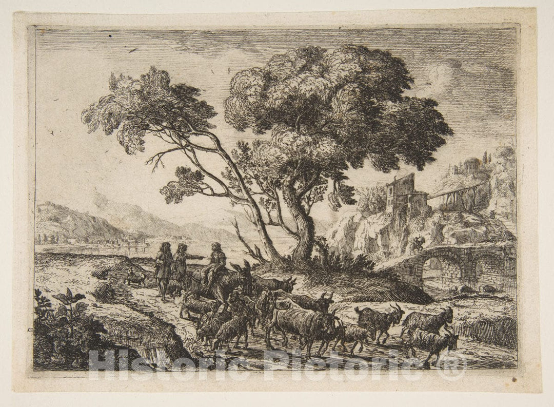 Art Print : Claude Lorrain (Claude Gellée) - Departure for The Fields 1 : Vintage Wall Art