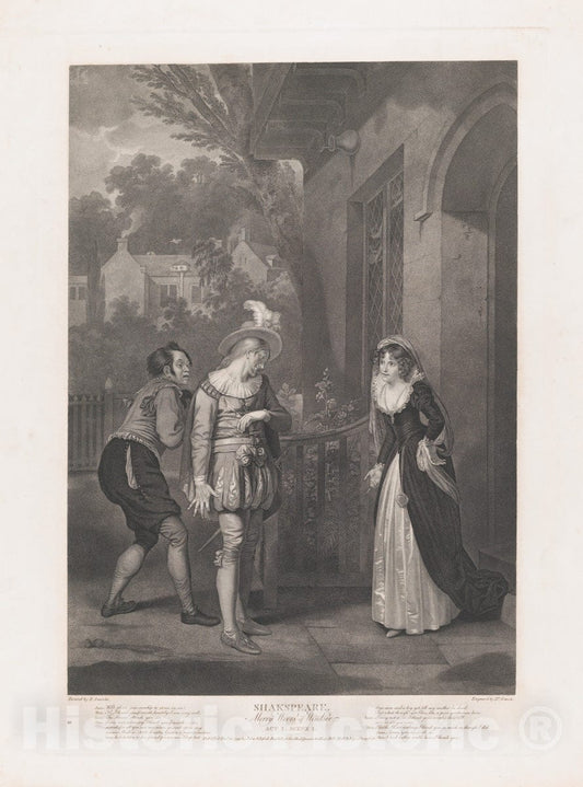 Art Print : Peter Simon - Anne Page, Slender and Shallow (Shakespeare, Merry Wives of Windsor, Act 1, Scene 1) : Vintage Wall Art