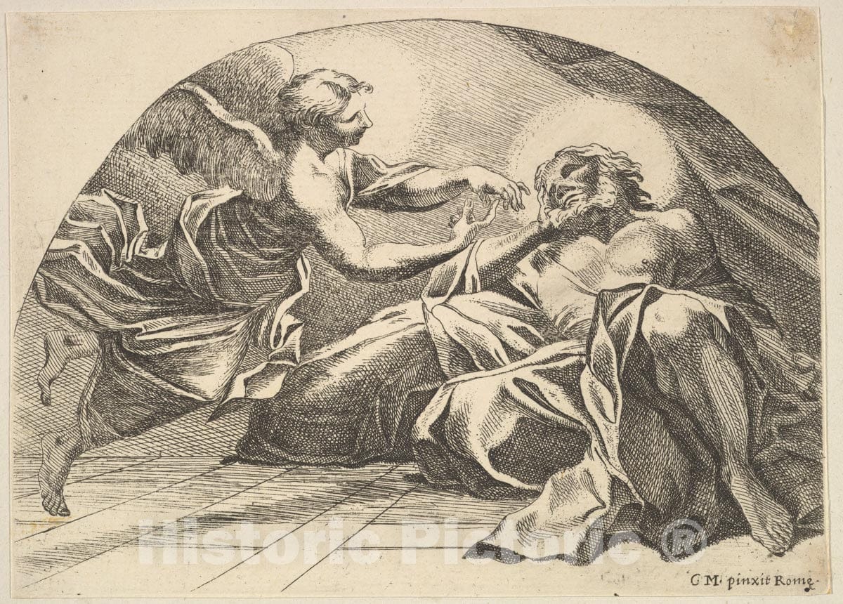 Art Print : Robert Van Audenaerde - Angel Appearing to Peter in Prison : Vintage Wall Art