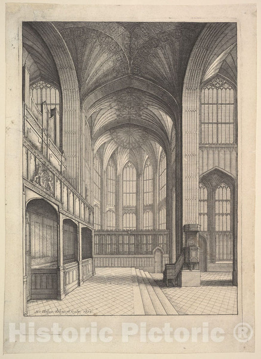 Art Print : Wenceslaus Hollar - Bray's Chapel in St. George's Chapel, Windsor. : Vintage Wall Art