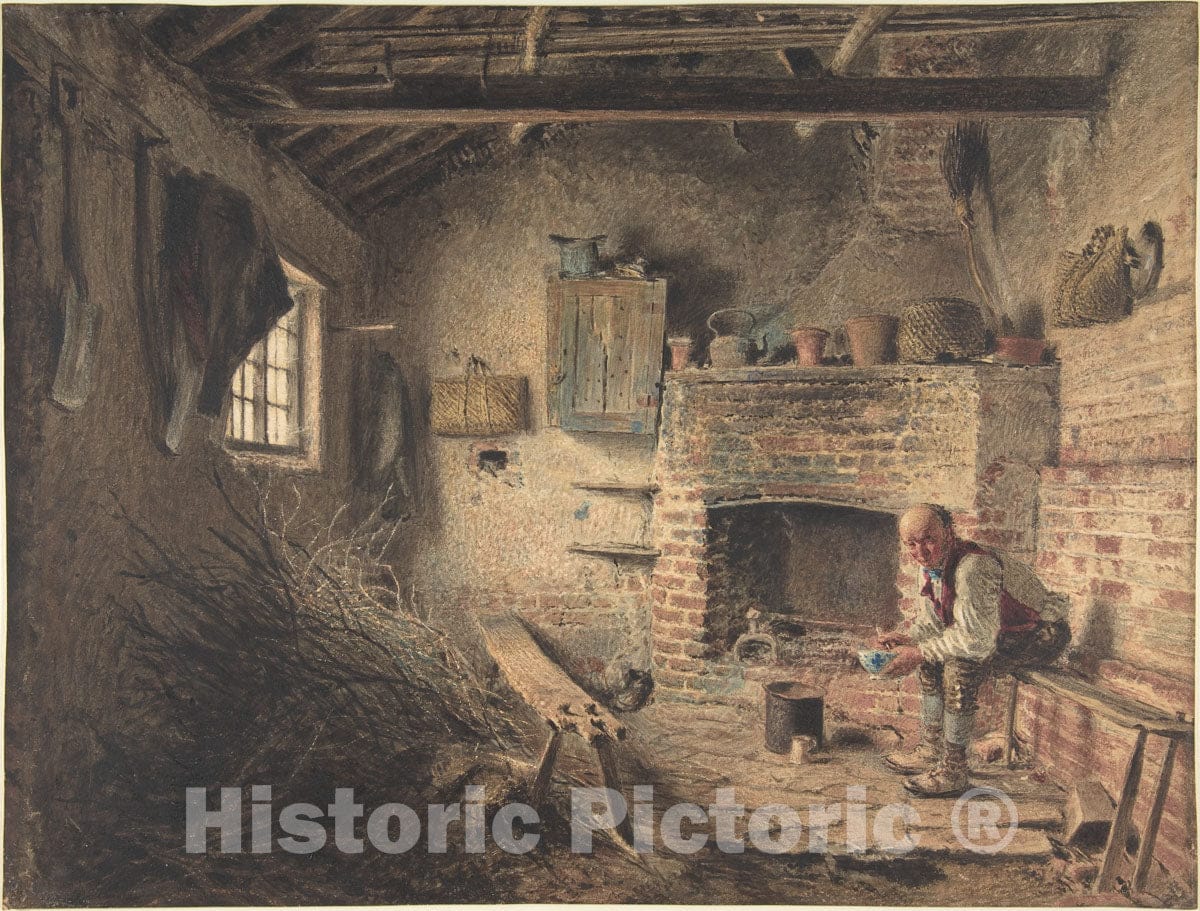 Art Print : William Henry Hunt - The Woodcutter's Breakfast : Vintage Wall Art