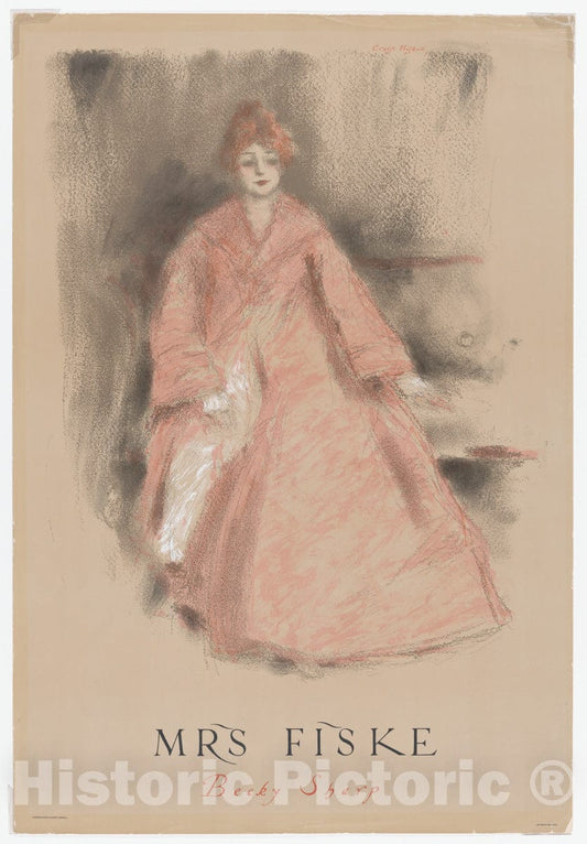 Art Print : Ernest Haskell - Mrs. Fiske, Becky Sharp : Vintage Wall Art