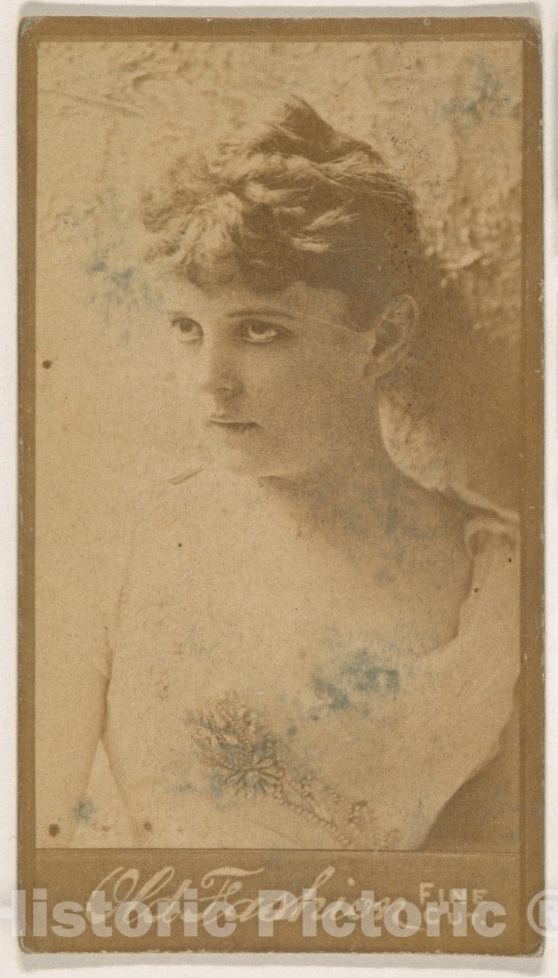 Photo Print : Portrait of Actress, from The Actresses Series (N664) Promoting Old Fashion Fine Cut Tobacco - 427786 : Vintage Wall Art